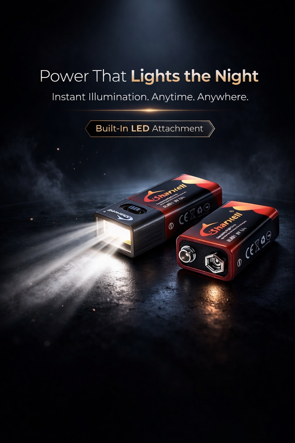 Sharxell 9V Alkaline Battery (6LR61) – High Energy 4500mWh | Stable 9V Output | Long Lasting Power | Leak-Proof | Ideal for Emergency & Outdoor Use