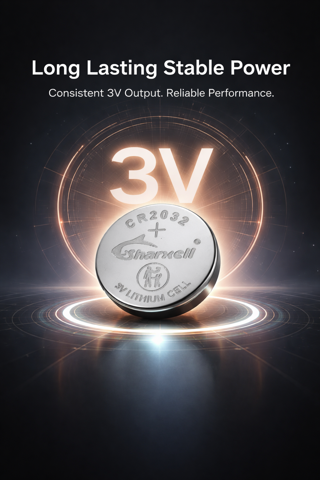Sharxell CR2032 3V Lithium Coin Cell Batteries