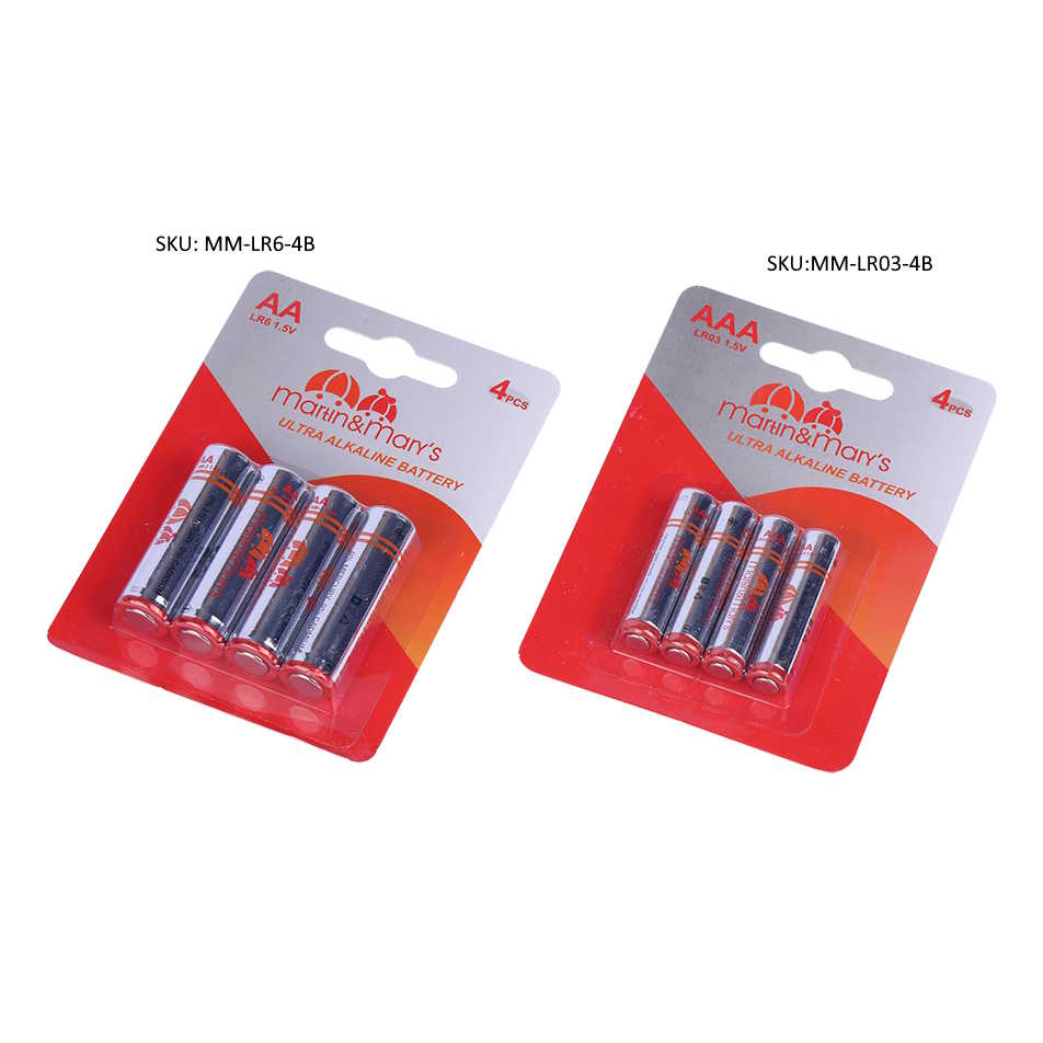 Marin & Mary’s AA & AAA Alkaline Batteries – 1.5V Stable Output | 10 Years Shelf Life | Long Lasting Power | Leak-Proof Design | Reliable for Everyday Devices