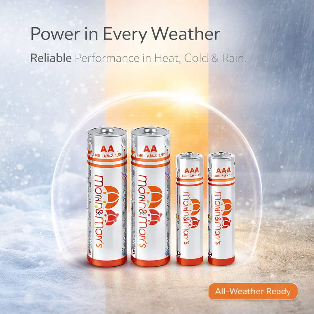 Marin & Mary’s AA & AAA Alkaline Batteries – 1.5V Stable Output | 10 Years Shelf Life | Long Lasting Power | Leak-Proof Design | Reliable for Everyday Devices