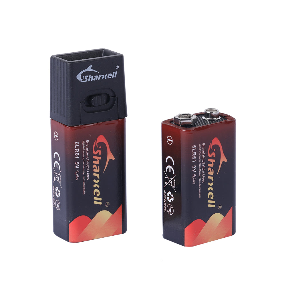 Sharxell 9V Alkaline Battery (6LR61) – High Energy 4500mWh | Stable 9V Output | Long Lasting Power | Leak-Proof | Ideal for Emergency & Outdoor Use