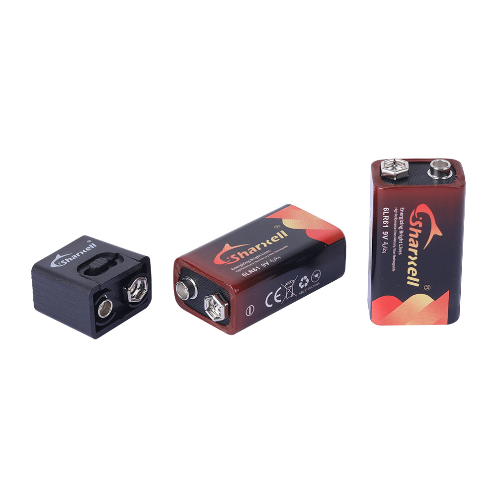 Sharxell 9V Alkaline Battery (6LR61) – High Energy 4500mWh | Stable 9V Output | Long Lasting Power | Leak-Proof | Ideal for Emergency & Outdoor Use