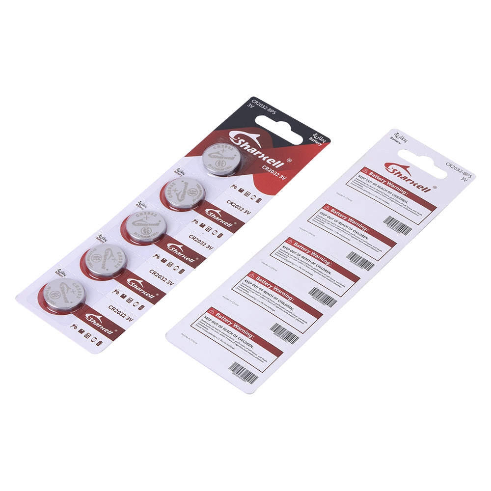 Sharxell CR2032 3V Lithium Coin Cell Batteries