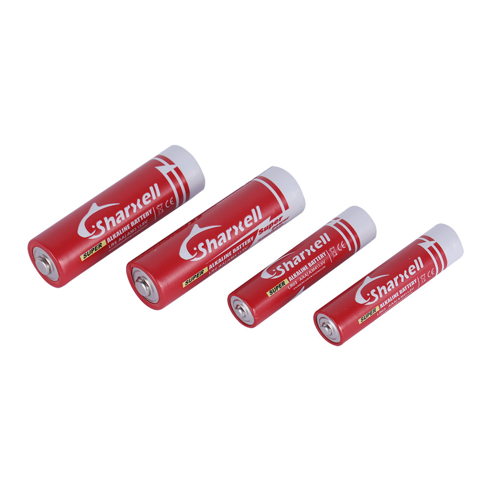 Sharxell AA & AAA Alkaline Batteries – 1.5V Long Lasting Power | 10 Years Shelf Life | Leak-Proof Technology | Reliable Everyday Energy