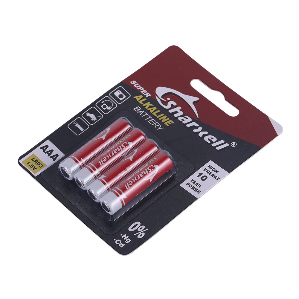 Sharxell AA & AAA Alkaline Batteries – 1.5V Long Lasting Power | 10 Years Shelf Life | Leak-Proof Technology | Reliable Everyday Energy