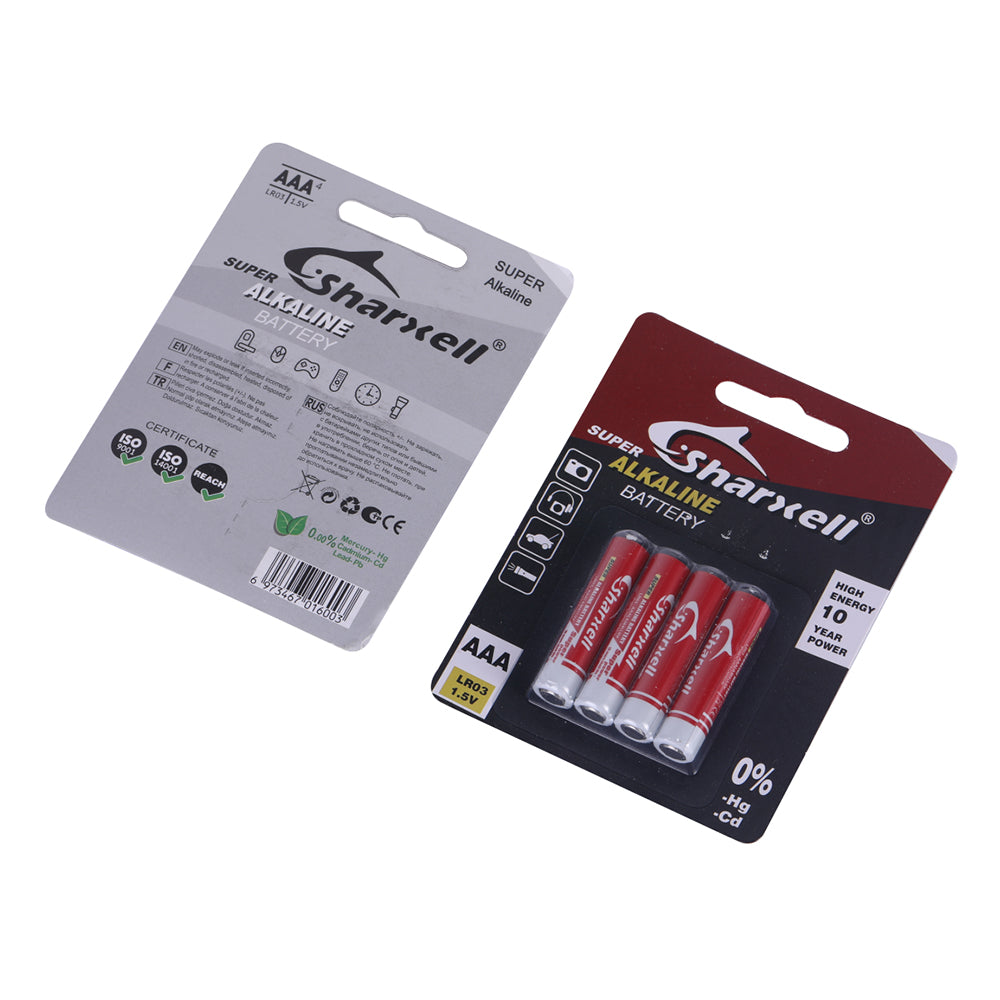Sharxell AA & AAA Alkaline Batteries – 1.5V Long Lasting Power | 10 Years Shelf Life | Leak-Proof Technology | Reliable Everyday Energy