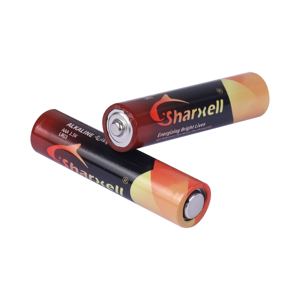 Sharxell AAA Alkaline Batteries – 1500mWh High Energy | 1.5V Stable Output | Long Lasting Power | Leak-Proof Design | Pack Options Available