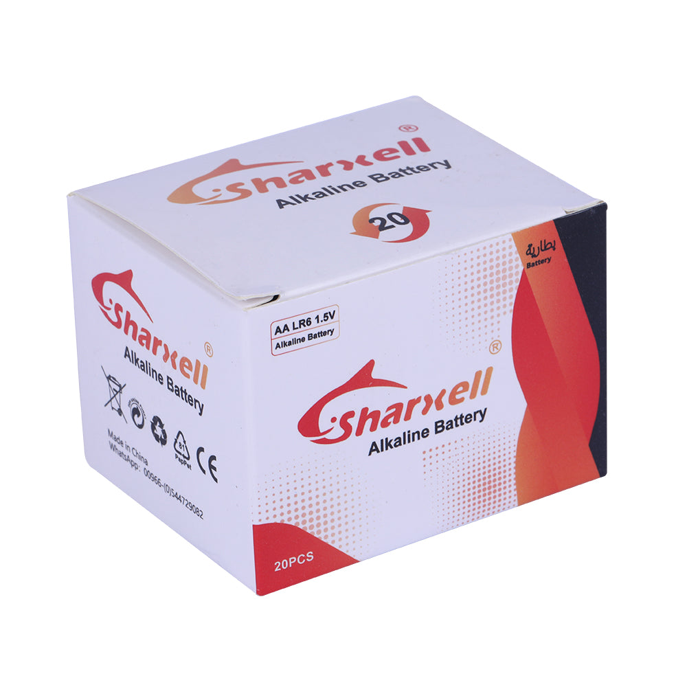 Sharxell AA Alkaline Batteries – 3000mWh High Capacity | 1.5V Stable Output | Extreme Temperature Performance | Long Lasting Power (Pack of 20)