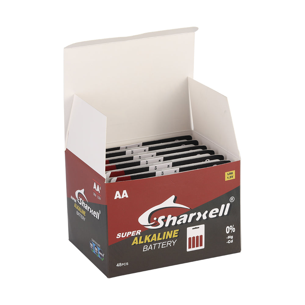 Sharxell AA & AAA Alkaline Batteries – 1.5V Long Lasting Power | 10 Years Shelf Life | Leak-Proof Technology | Reliable Everyday Energy