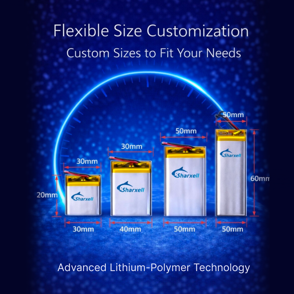 Custom Lithium Polymer (Li-Po) Rechargeable Battery – High Energy Density, 500+ Cycles, Flexible Sizes & Capacities