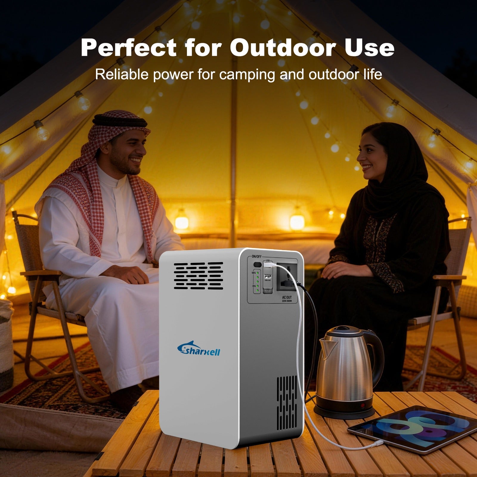 1004Wh Portable Power Station with UPS (10ms), LiFePO4 Battery, Solar Charging Support – 300W Backup Power for Home & Outdoor