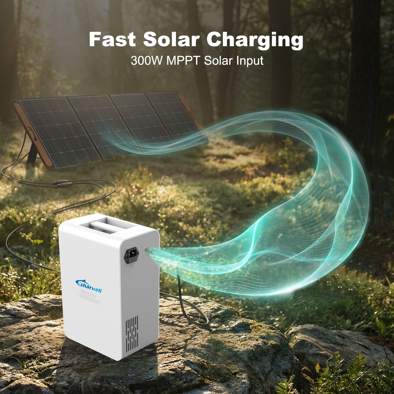 1004Wh Portable Power Station with UPS (10ms), LiFePO4 Battery, Solar Charging Support – 300W Backup Power for Home & Outdoor