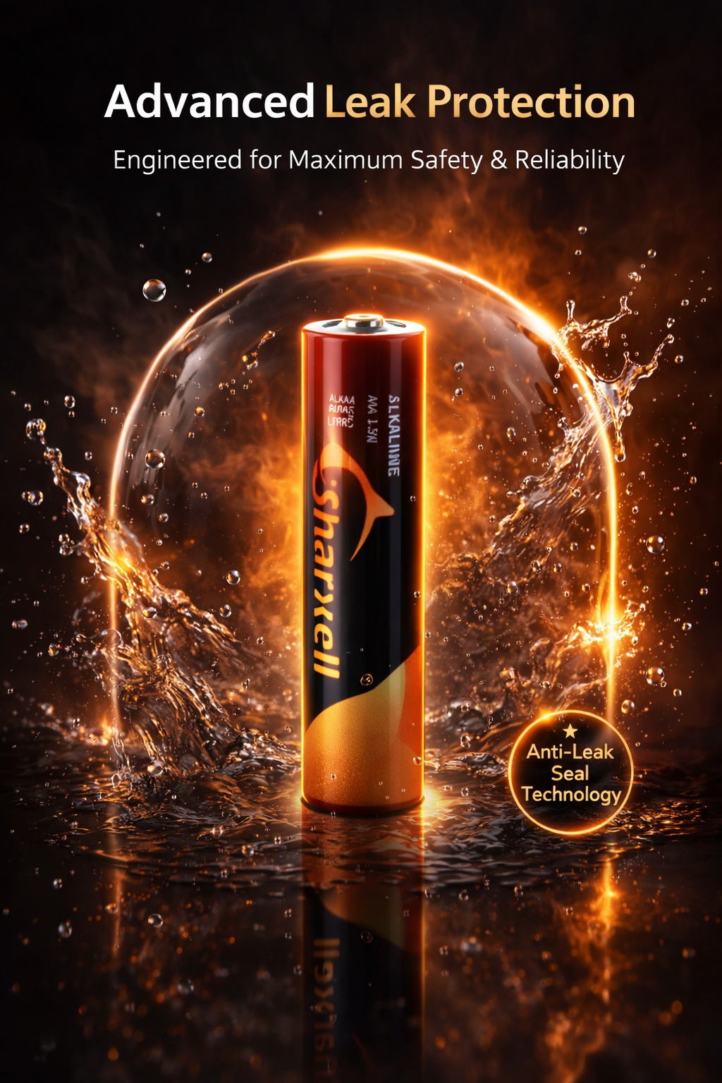 Sharxell AAA Alkaline Batteries – 1500mWh High Energy | 1.5V Stable Output | Long Lasting Power | Leak-Proof Design | Pack Options Available