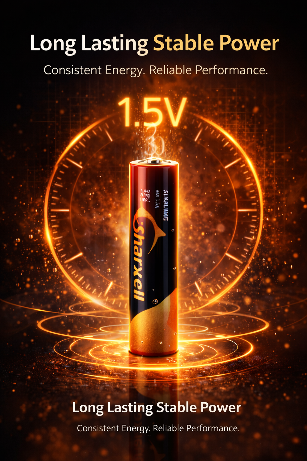 Sharxell AAA Alkaline Batteries – 1500mWh High Energy | 1.5V Stable Output | Long Lasting Power | Leak-Proof Design | Pack Options Available