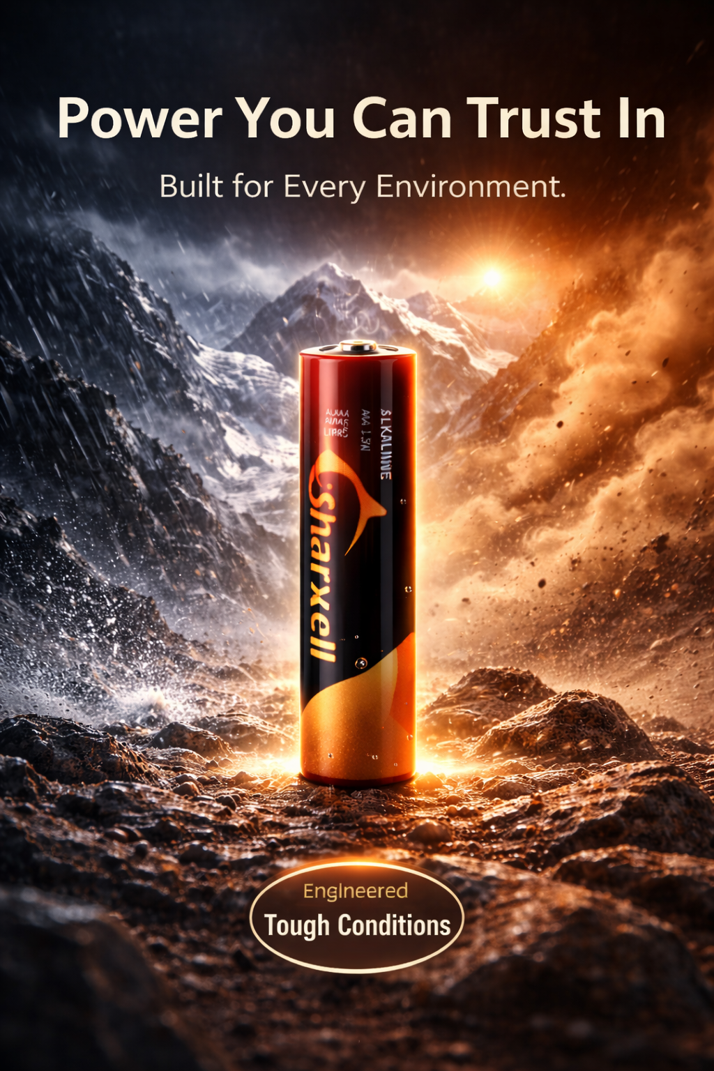 Sharxell AA Alkaline Batteries – 3000mWh High Capacity | 1.5V Stable Output | Extreme Temperature Performance | Long Lasting Power (Pack of 20)