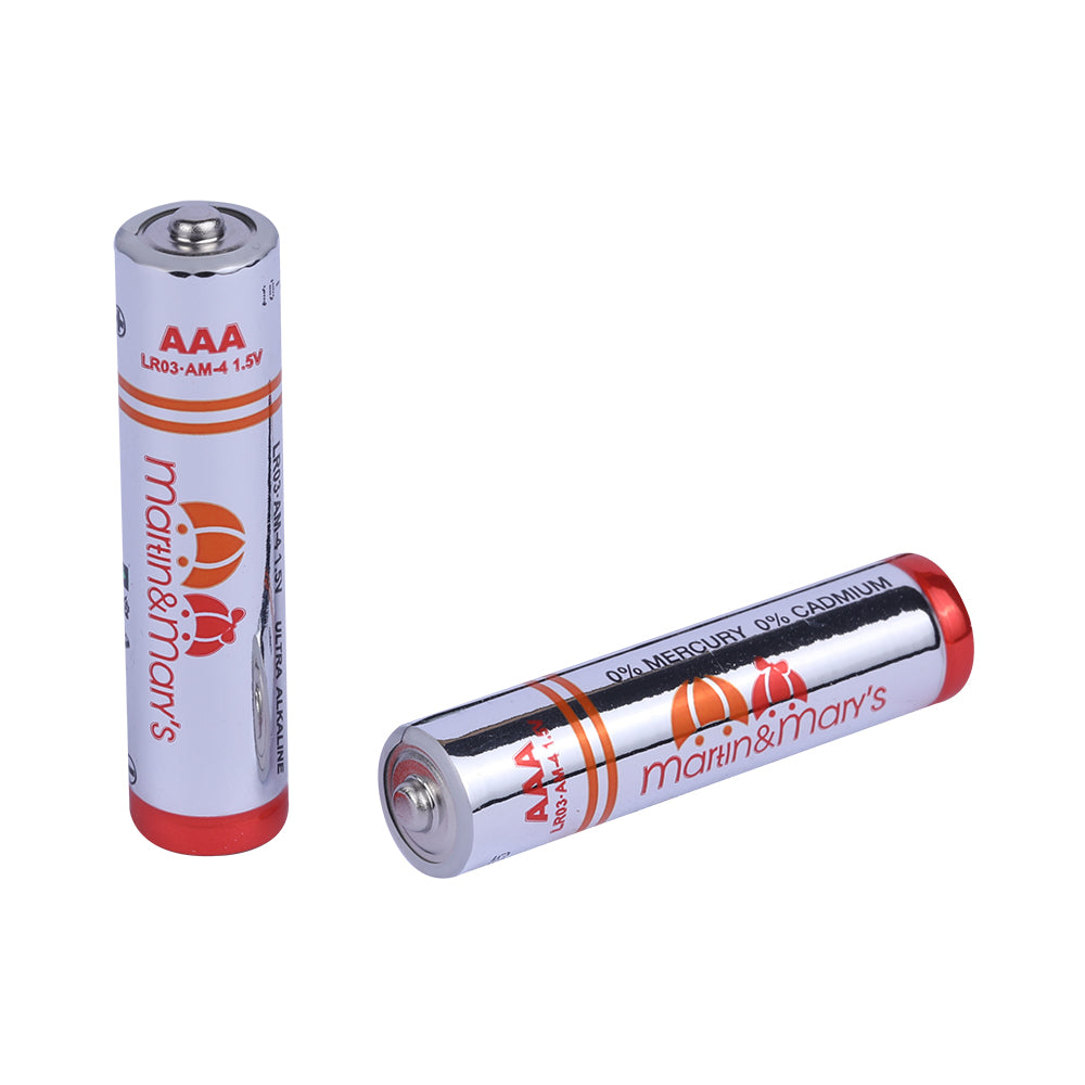 Marin & Mary’s AA & AAA Alkaline Batteries – 1.5V Stable Output | 10 Years Shelf Life | Long Lasting Power | Leak-Proof Design | Reliable for Everyday Devices