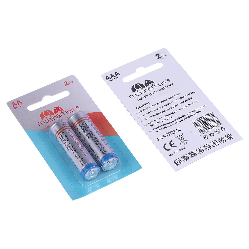 AA & AAA Heavy Duty Batteries – 1.5V Stable Power | 10-Year Shelf Life | Leak-Proof Design | Reliable Everyday Use